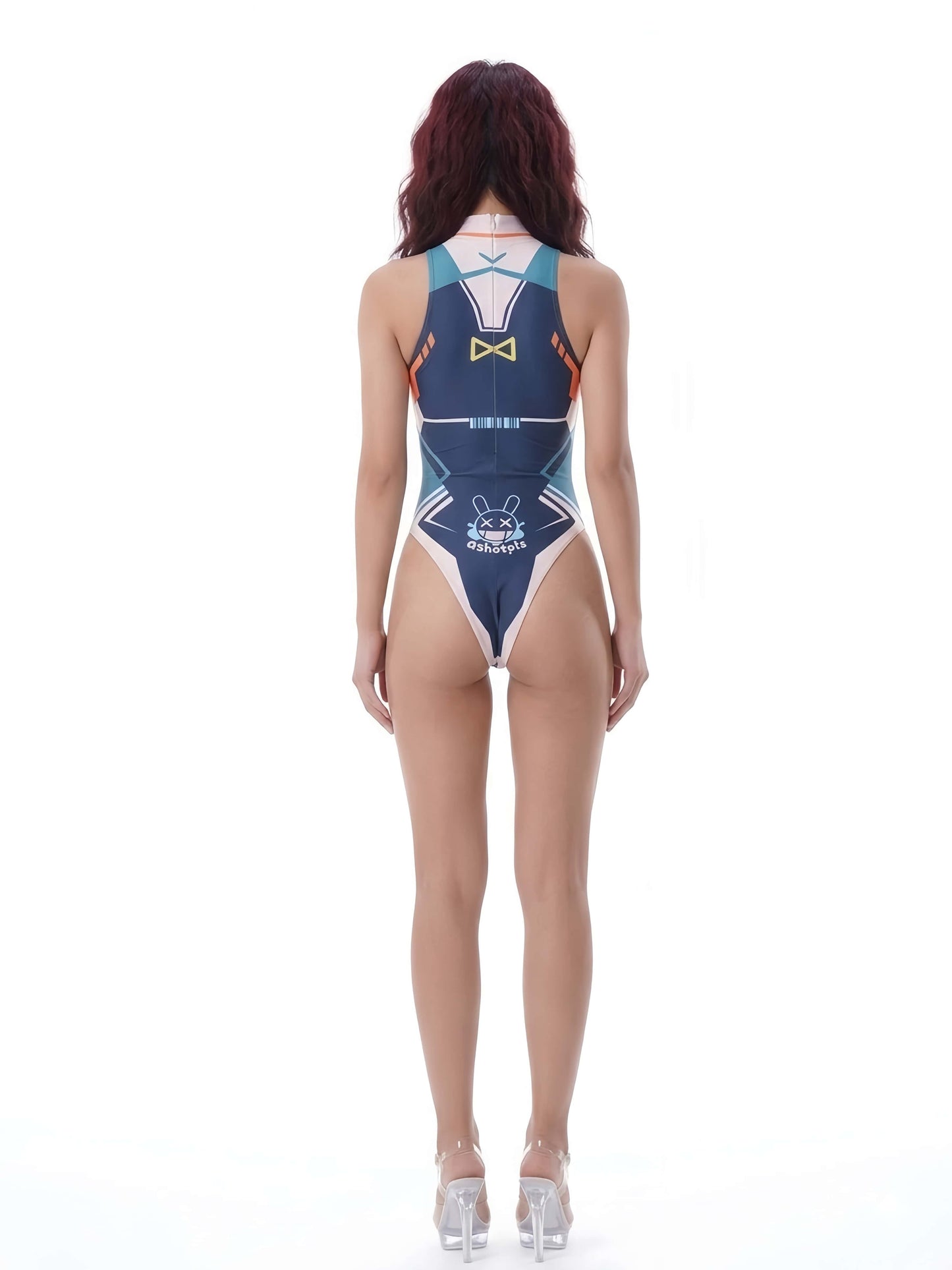 Cyber-Rabbit High-Cut Racing Swimsuit Spandex Bodysuit