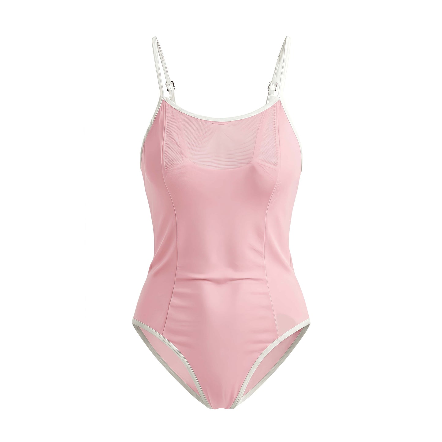 Ethereal One-Piece Swimsuit – Sheer Spandex Monokini with Adjustable Straps