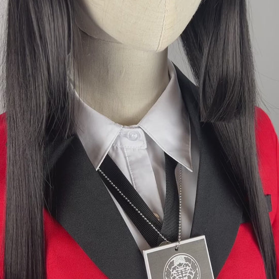 Anime kakegurui Yumeko Inspired Cosplay Halloween Costume Set + Wig