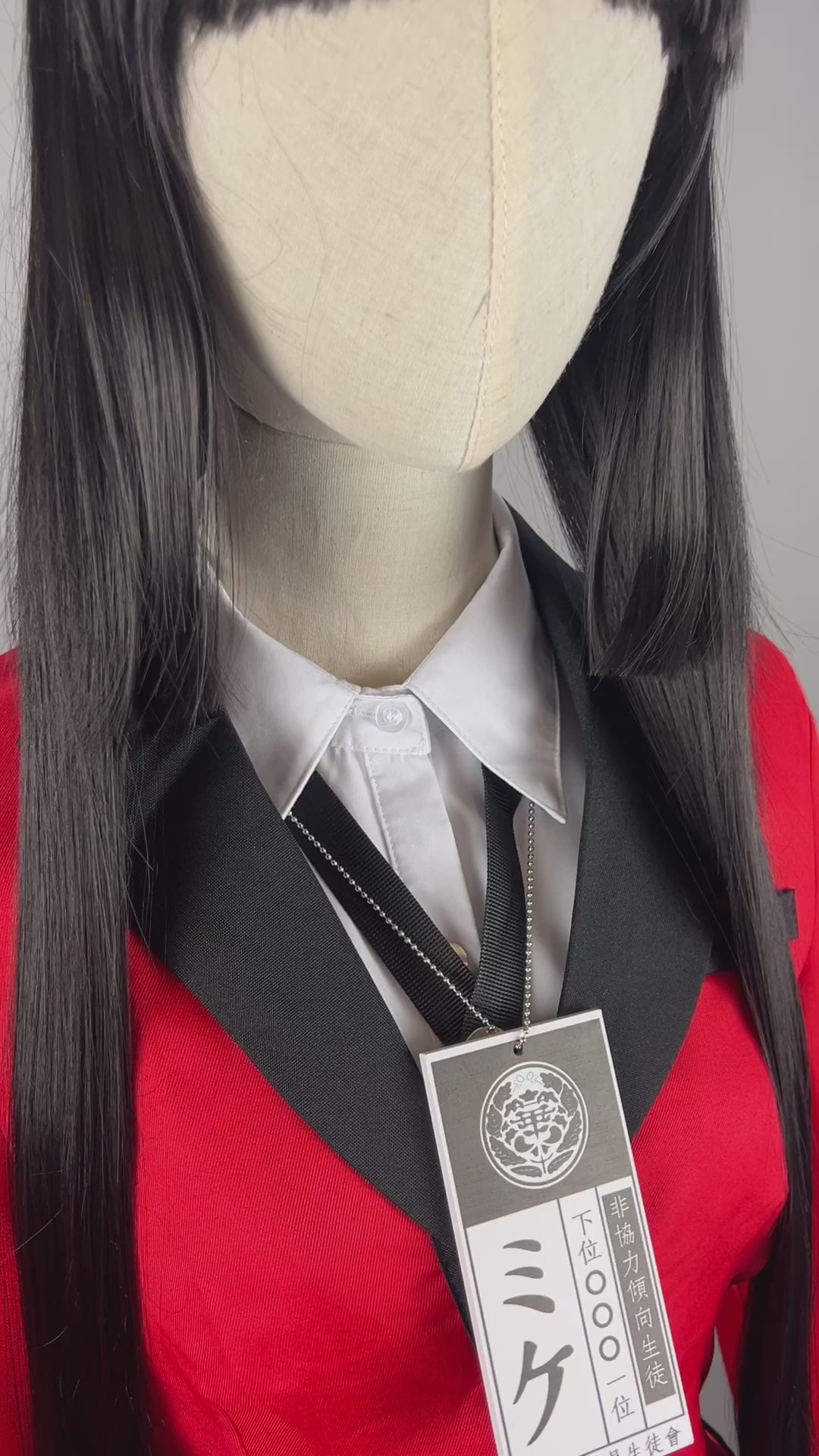 Anime kakegurui Yumeko Inspired Cosplay Halloween Costume Set + Wig