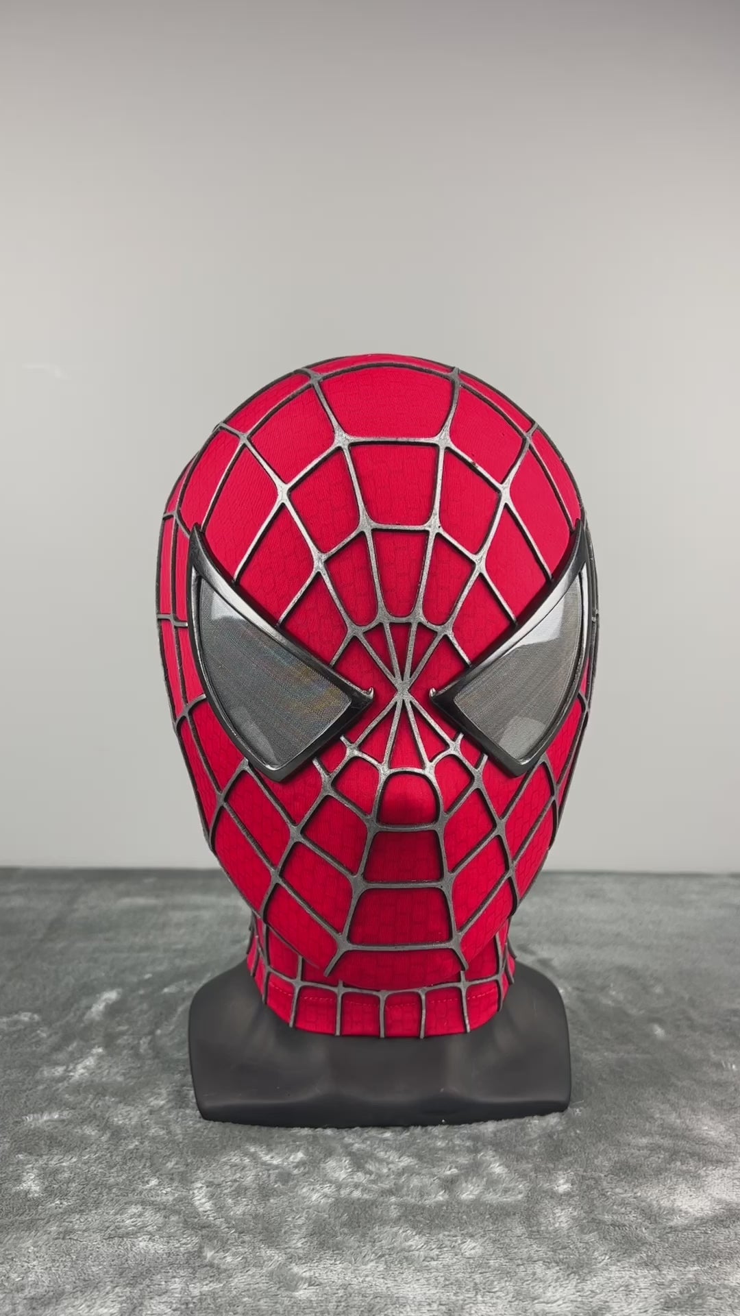 Hand-made Spiderman Tobey Inspired Cosplay Mask with 3D Printed Faceshell