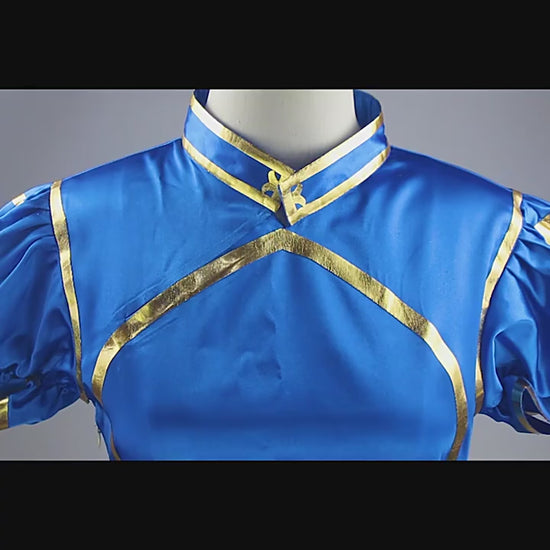 Chun Li Cosplay Costume Halloween Party Dress