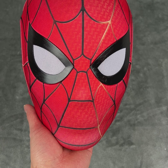 Handmade Iron Spiderman Cosplay Mask with Built-in Faceshell