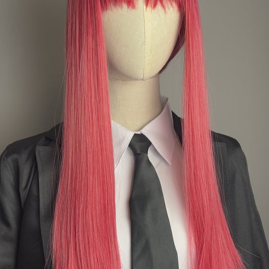 Chainsaw Man Makima Cosplay Halloween Costume Wig Set