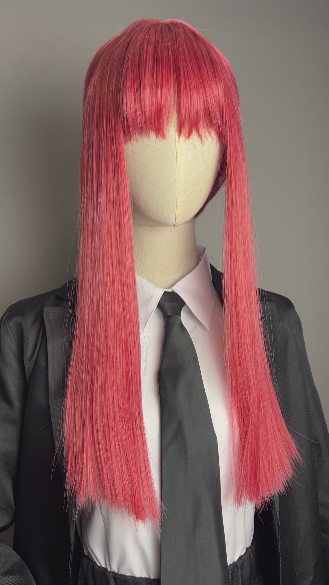 Chainsaw Man Makima Cosplay Halloween Costume Wig Set