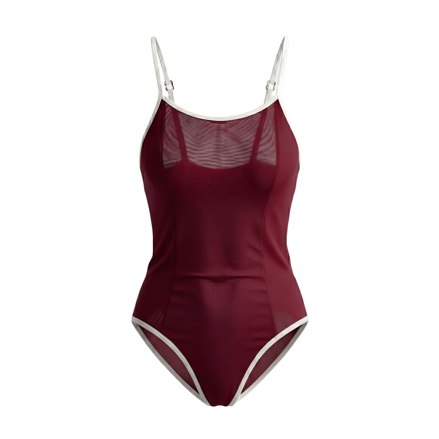 Ethereal One-Piece Swimsuit – Sheer Spandex Monokini with Adjustable Straps