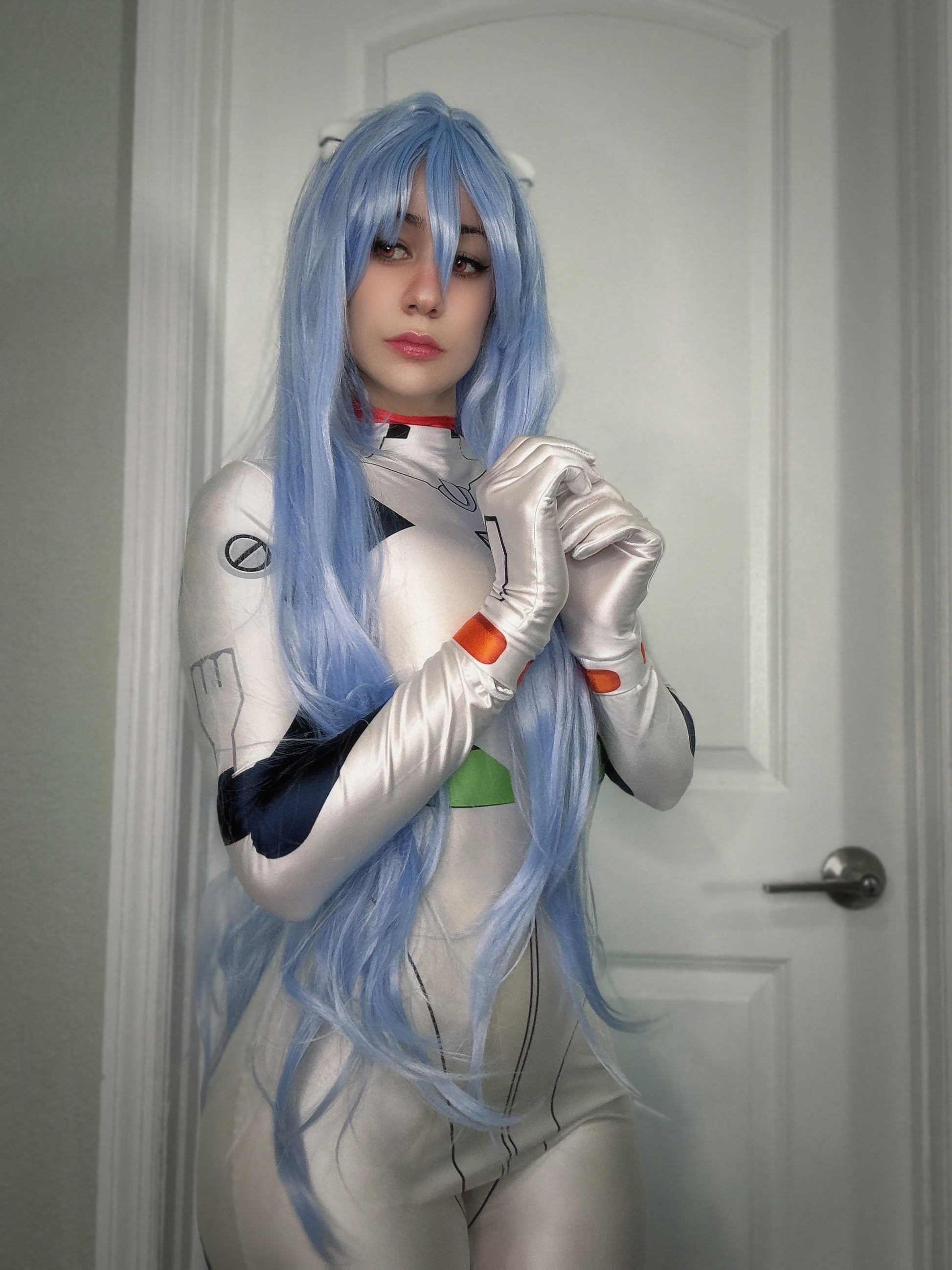 Evangelion EVA Rei Spandex Cosplay Bodysuit Plug Suit Halloween Costume Zentai